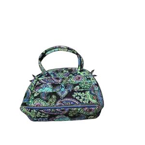 Vera Bradley Blue and Green Paisley Satchel